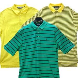 Mens polo golf ralph lauren Lot of 3 Polo Shirts Size L Large Stripes
